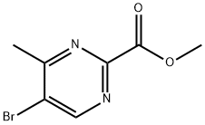 5-溴-4-甲基嘧啶-2-羧酸甲酯 结构式