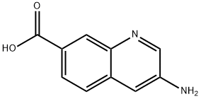 3-aminoquinoline-7-carboxylic acid 结构式