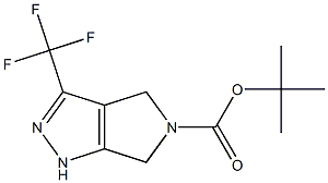 3-(三氟甲基)-4,6-二氢吡咯并[3,4-C]吡唑-5(1H)- 羧酸叔丁酯 结构式