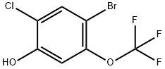 4-Bromo-2-chloro-5-(trifluoromethoxy)phenol 结构式