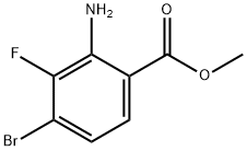 2-氨基-4-溴-3-氟苯甲酸甲酯 结构式