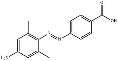 (E)- 4((4-氨基-1,6-二甲基苯基)重氮基)苯甲酸 结构式
