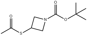 tert-Butyl 3-(acetylsulfanyl)azetidine-1-carboxylate 结构式