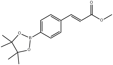 (E)-3-(4-(4,4,5,5-四甲基-1,3,2-二氧杂硼杂环戊烷-2-基)苯基)丙烯酸甲酯 结构式