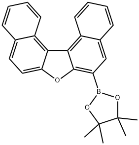 2-(dinaphtho[2,1-b:1',2'-d]furan-6-yl)-4,4,5,5-tetramethyl-1,3,2-dioxaborolane 结构式