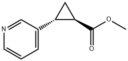 (1R,2R)-methyl 2-(pyridin-3-yl)cyclopropanecarboxylate 结构式
