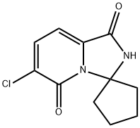 6'-氯-1'H-螺[环戊烷-1,3'-咪唑并[1,5-A]吡啶] -1',5'(2'H)-二酮 结构式