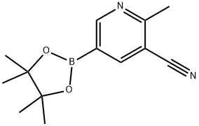 2-甲基-5-(4,4,5,5-四甲基-1,3,2-二氧苯并呋喃-2-基)烟碱腈 结构式