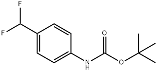 tert-Butyl N-[4-(difluoromethyl)phenyl]carbamate 结构式
