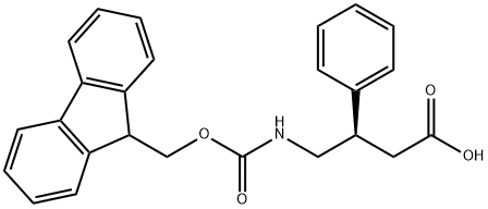 (3R)-4-({[(9H-fluoren-9-yl)methoxy]carbonyl}amino)-3-phenylbutanoic acid 结构式