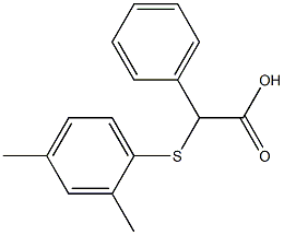 2-[(2,4-dimethylphenyl)sulfanyl]-2-phenylacetic acid 结构式