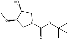 tert-butyl (3R,4R)-3-hydroxy-4-methoxypyrrolidine-1-carboxylate 结构式