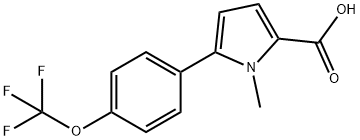 1-甲基-5-[4-(三氟甲氧基)苯基]吡咯-2-甲酸 结构式