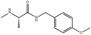 Propanamide, N-[(4-methoxyphenyl)methyl]-2-(methylamino)-, (2S)- 结构式