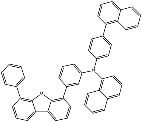 N-(4-(1-萘基)苯基-N-(3-(6-苯基氧芴-4-基)苯基)萘-1-胺 结构式