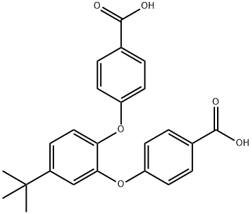 4,4'-((4-(tert-butyl)-1,2-phenylene)bis(oxy))dibenzoicacid 结构式