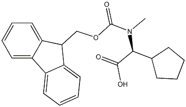 (S)-2-(N-FMOC-N-METHYL-AMINO)-2-CYCLOPENTYLACETIC ACID 结构式