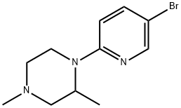 1-(5-bromopyridin-2-yl)-2,4-dimethylpiperazine 结构式