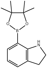 7-(四甲基-1,3,2-二氧杂硼环戊烷-2-基)-2,3-二氢-1H-吲哚 结构式