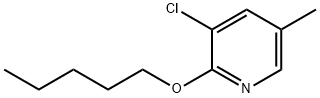 3-CHLORO-5-METHYL-2-(PENTYLOXY)PYRIDINE 结构式