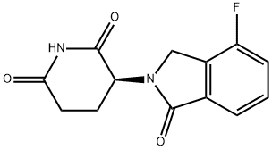 3-(4-fluoro-1-oxoisoindolin-2-yl)piperidine-2,6-dione 结构式