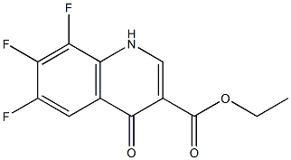 6,7,8-三氟-1,4-二氢-4-氧代-喹啉-3-羧酸乙酯 结构式
