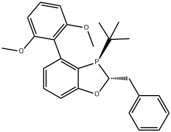 (2R,3R)-2-苄基-3-(叔丁基)-4-(2,6-二甲氧基苯基)-2,3-二氢苯并[D][1,3]氧杂磷杂环戊烯 结构式