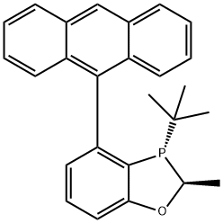 (2S,3S)-4-(蒽-9-基)-3-(叔丁基)-2-甲基-2,3-二氢苯并[D][1,3]氧杂磷杂环戊烯 结构式
