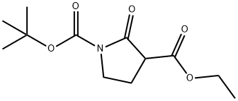 N-BOC-2-羰基吡咯烷-3-羧酸乙酯 结构式