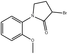 3-溴-1-(2-甲氧基苯基)吡咯烷-2-酮 结构式
