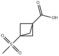 3-(甲基磺酰基)双环[1.1.1]戊烷-1-羧酸 结构式