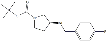 (S)-tert-butyl 3-((4-fluorobenzyl)amino)pyrrolidine-1-carboxylate 结构式