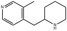 Pyridine, 3-methyl-4-(2-piperidinylmethyl)- 结构式