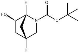 tert-butyl (1R,4S,6S)-6-hydroxy-2-azabicyclo[2.2.1]heptane-2-carboxylate 结构式