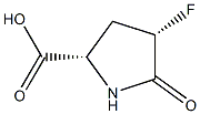 (2S,4S)-4-fluoro-5-oxopyrrolidine-2-carboxylic acid 结构式