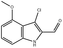 3-chloro-4-methoxy-1H-indole-2-carbaldehyde 结构式