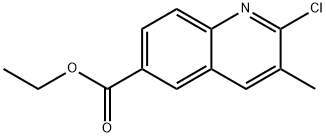 2-Chloro-3-methyl-quinoline-6-carboxylic acid ethyl ester 结构式