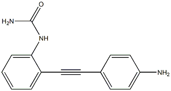 1-(2-(2-(4-aminophenyl)ethynyl)phenyl)urea 结构式