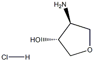 (3R,4S)-4-AMINOTETRAHYDROFURAN-3-OL HYDROCHLORIDE 结构式