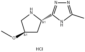 5-[(2S,4R)-4-甲氧基吡咯烷-2-基]-3-甲基-1H-1,2,4-三唑二盐酸 结构式
