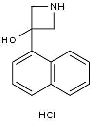 3-(萘-1-基)吖丁啶-3-醇盐酸 结构式