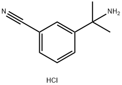 3-(2-氨基丙烷-2-基)苯甲腈盐酸 结构式