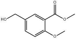 5-(羟甲基)-2-甲氧基苯甲酸甲酯 结构式