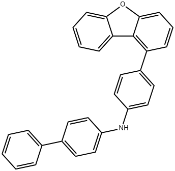 N-[4-(1-二苯并呋喃)苯基]-[1,1'-联苯]-4-胺 结构式