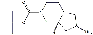 tert-butyl (7R,8aS)-7-aminohexahydropyrrolo[1,2-a]pyrazine-2(1H)-carboxylate 结构式