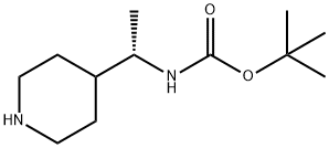 (S)-(1-(哌啶-4-基)乙基)氨基甲酸叔丁酯 结构式