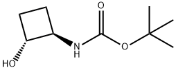N-[(1R,2R)-2-羟基环丁基]氨基甲酸叔丁酯 结构式
