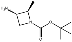 tert-butyl (2R,3S)-3-amino-2-methylazetidine-1-carboxylate 结构式