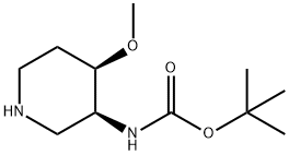 (3S,4R)-3-(BOC-氨基)-4-甲氧基哌啶 结构式