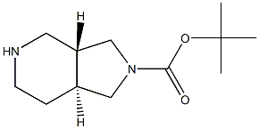 tert-butyl (3aR,7aS)-1,3,3a,4,5,6,7,7a-octahydropyrrolo[3,4-c]pyridine-2-carboxylate 结构式